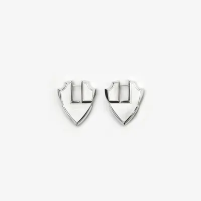 Shield Earrings in Silver