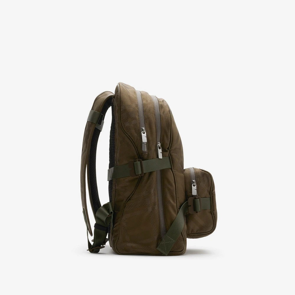 Check Jacquard Backpack in Military - Men | Burberry® Official