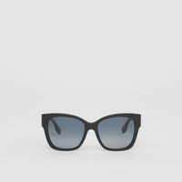 Monogram Motif Square Frame Sunglasses in Black - Women | Burberry® Official
