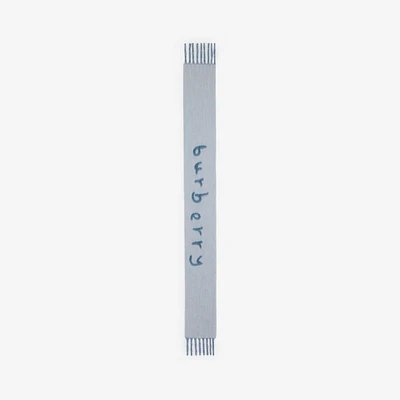 Reversible Logo Alpaca Wool Blend Scarf in Blue | Burberry® Official