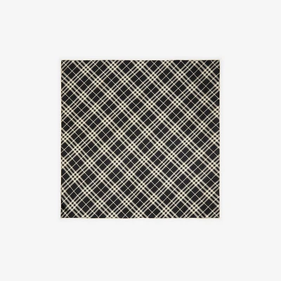 Check Silk Scarf in Black/calico | Burberry® Official