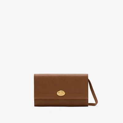 Cotswolds Strap Wallet​ in Hazel - Women, Leather | Burberry® Official