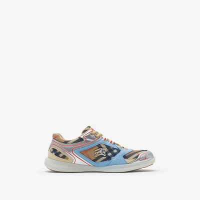 Check Matrix Sport Sneakers in Sand - Women, Nylon | Burberry® Official