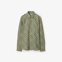 Regular Fit Check Cotton Shirt in Saxon - Men | Burberry® Official