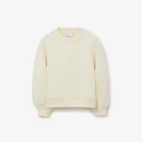 EKD Cotton Sweatshirt in Pale Cream | Burberry® Official