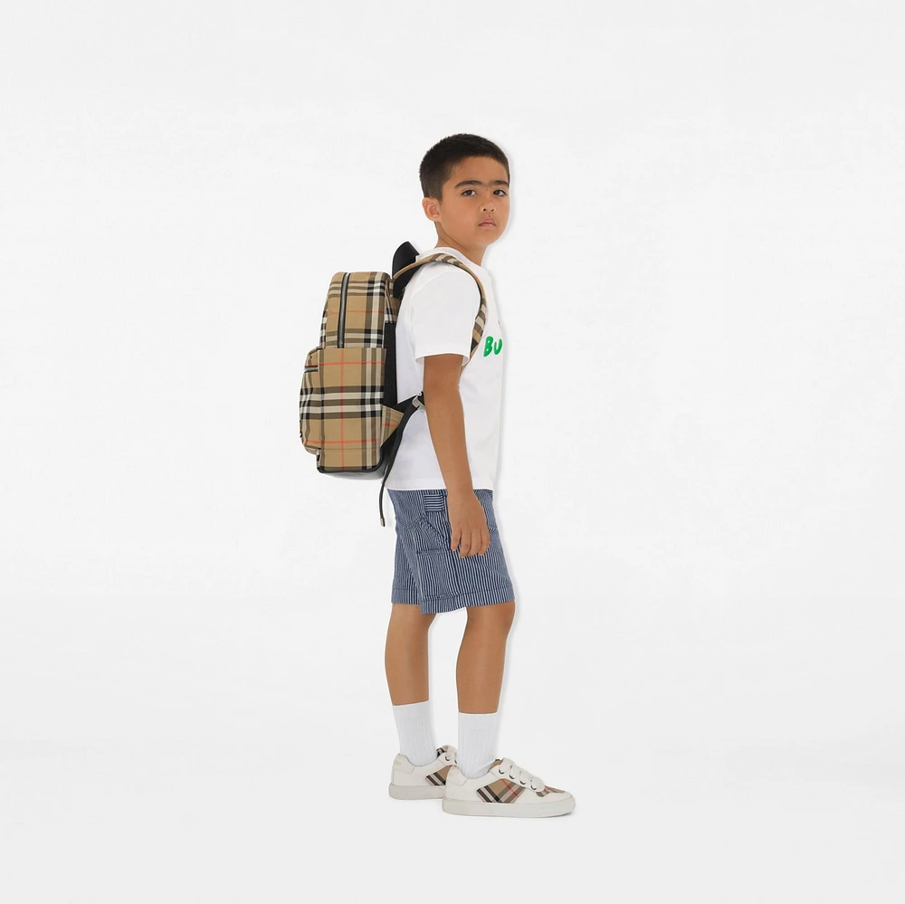 Check Backpack in Sand - Children | Burberry® Official