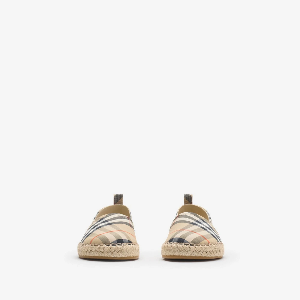 Check Espadrilles in Sand