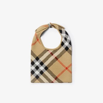 Check Tie Bag in Sand - Children | Burberry® Official
