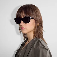 Inlaid Check Cat-eye Sunglasses​ in Black - Women | Burberry® Official