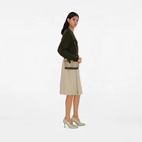 Mini Check Bowling Bag in Military - Women | Burberry® Official
