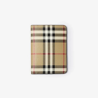 Check Passport Holder in Archive beige/briar brown - Women | Burberry® Official