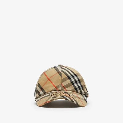 Check EKD Twill Baseball Cap in Sand - Men | Burberry® Official