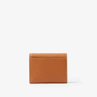 Grainy Leather TB Compact Wallet in Warm russet brown - Women | Burberry® Official
