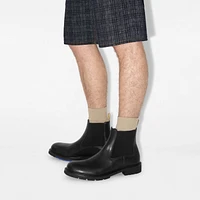 Leather Rogue Chelsea Boots in Black - Men | Burberry® Official