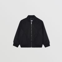 Animal Kingdom Wool Cashmere Bomber Jacket Black | Burberry® Official
