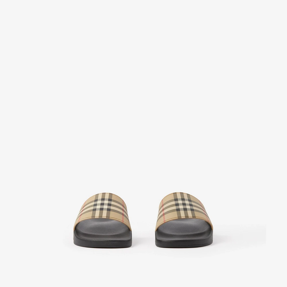 Check Slides in Archive beige - Men | Burberry® Official