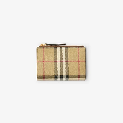 Small Check Bifold Wallet in Archive beige - Women | Burberry® Official