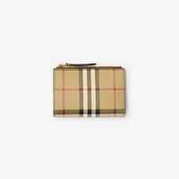 Small Check Bifold Wallet in Archive beige - Women | Burberry® Official