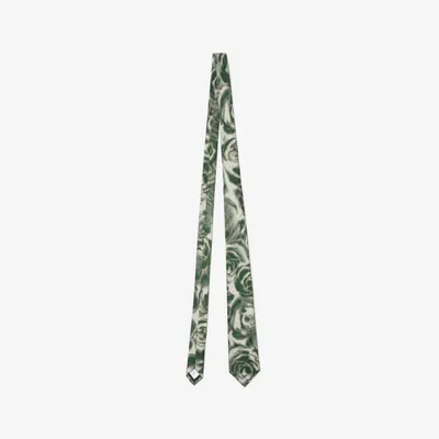 Rose Silk Tie in Ivy - Men | Burberry® Official