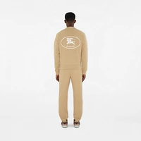 Knight Stamp Cotton Jogging Pants in Flax - Men | Burberry® Official
