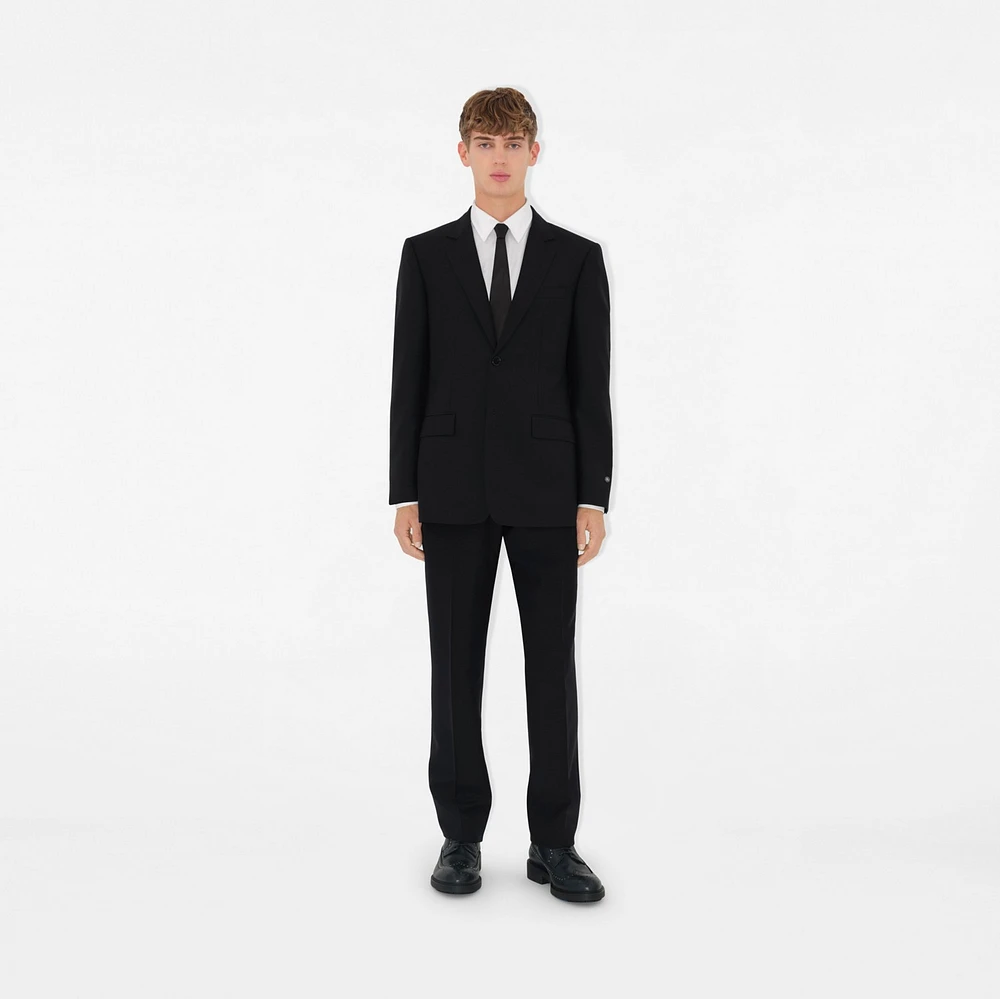 Wool Mohair Tailored Jacket in Black - Men | Burberry® Official