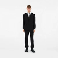 Wool Mohair Tailored Jacket in Black - Men | Burberry® Official