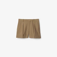 Wool Tailored Shorts in Puddle - Women | Burberry® Official