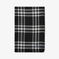 Reversible Check Wool Silk Scarf in | Burberry® Official