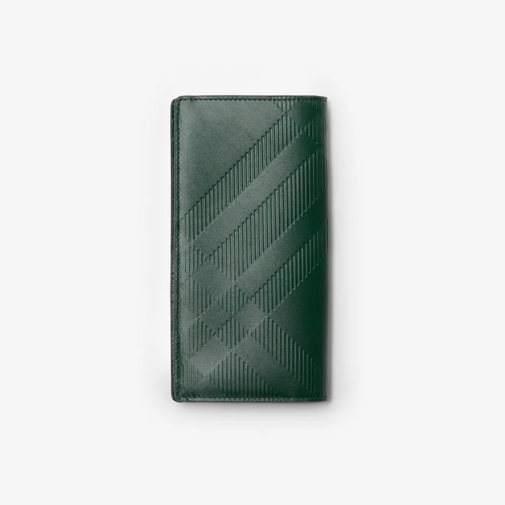 Leather Continental Wallet in Vine - Men | Burberry® Official