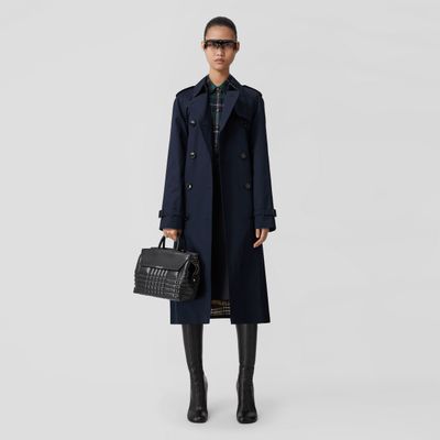The Long Waterloo Heritage Trench Coat Coal Blue | Burberry® Official