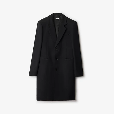 Wool Tailored Coat in Black - Men | Burberry® Official