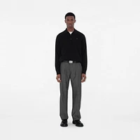 Reversible Check Square Knight Stamp Belt in Sand/black - Men, Leather | Burberry® Official
