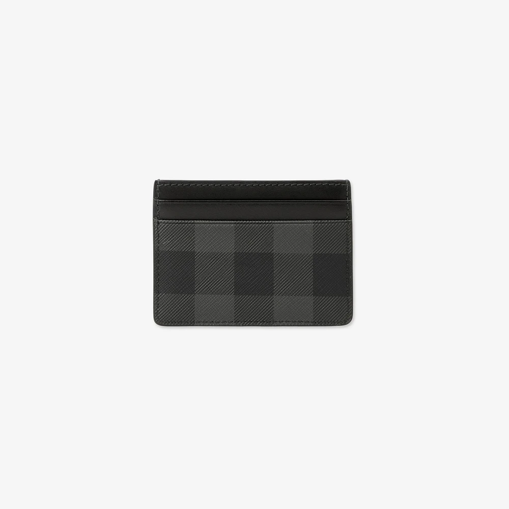 Check Card Case in Charcoal - Men | Burberry® Official
