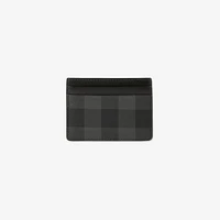 Check Card Case in Charcoal - Men | Burberry® Official