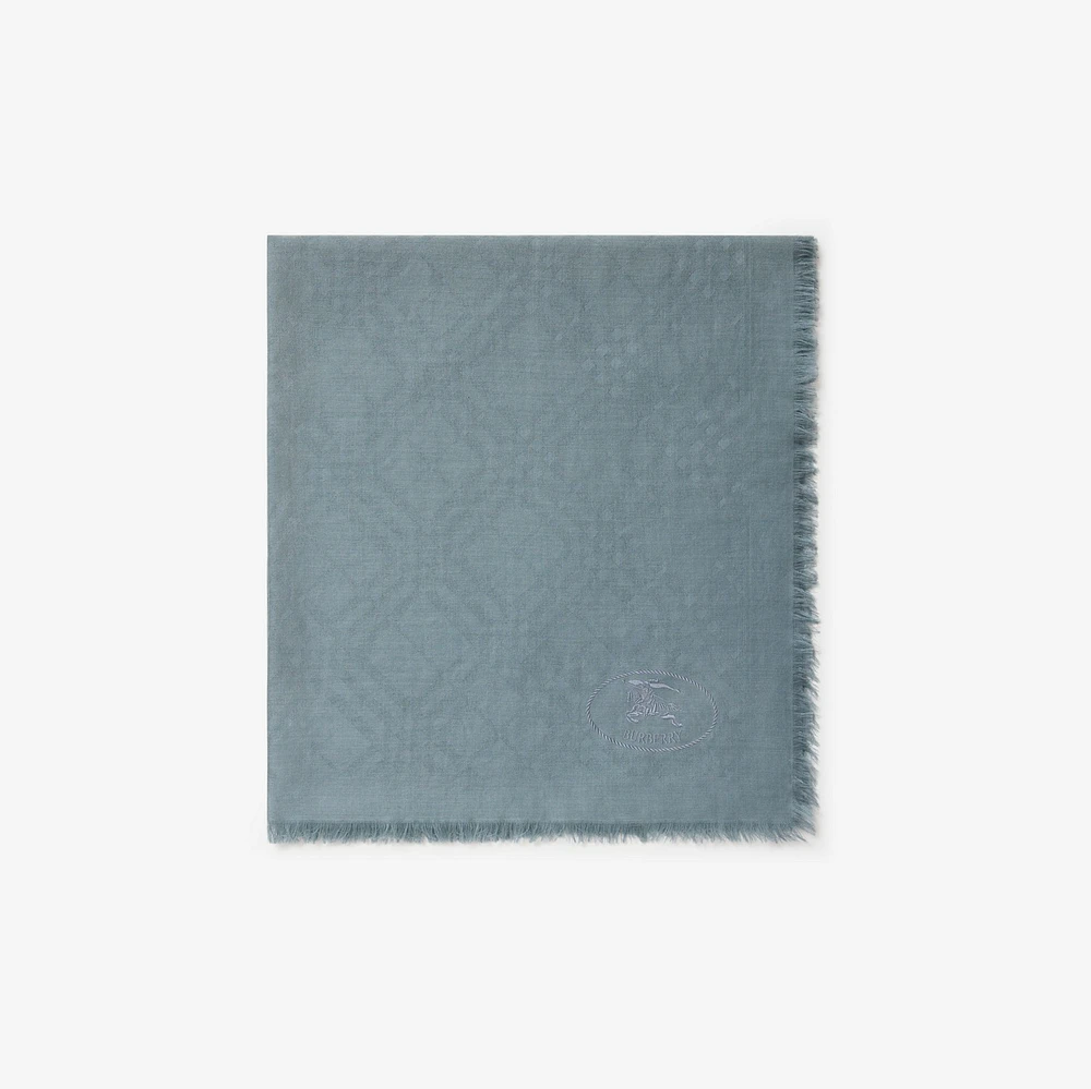 Wide Check Wool Silk Scarf in Index | Burberry® Official