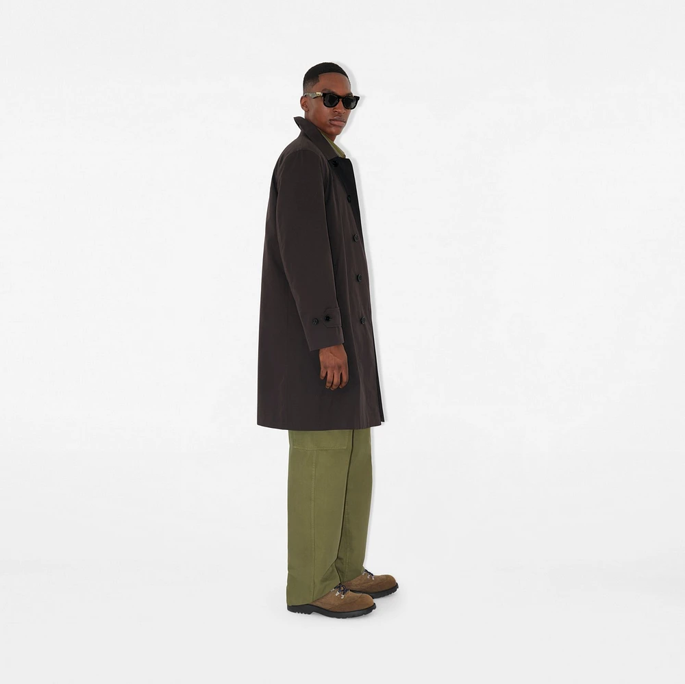 Long Highgrove Gabardine Car Coat in Cog - Men | Burberry® Official