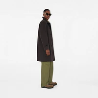 Long Highgrove Gabardine Car Coat in Cog - Men | Burberry® Official