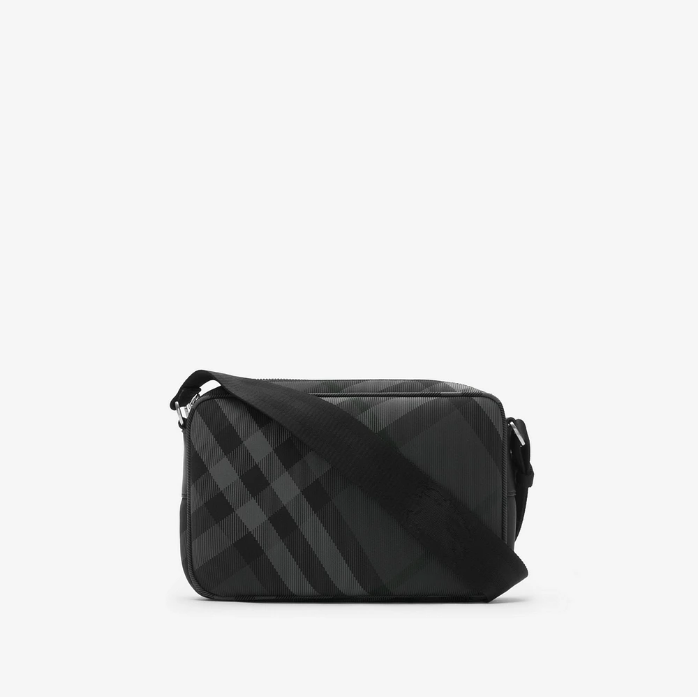 Slim Grid Crossbody Bag in Charcoal - Men, Nylon, Technical | Burberry® Official