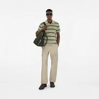 Striped Cotton Polo Shirt in Shire - Men | Burberry® Official