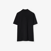 Cotton Polo Shirt in Black - Men | Burberry® Official