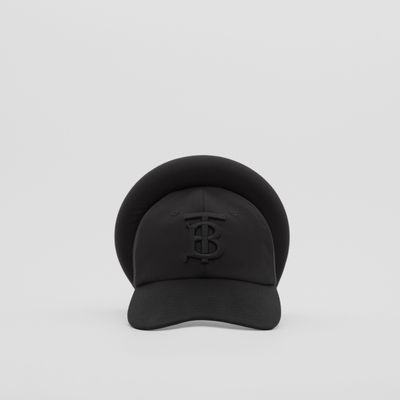 Headband Detail Monogram Motif Reconstructed Cap Black | Burberry® Official