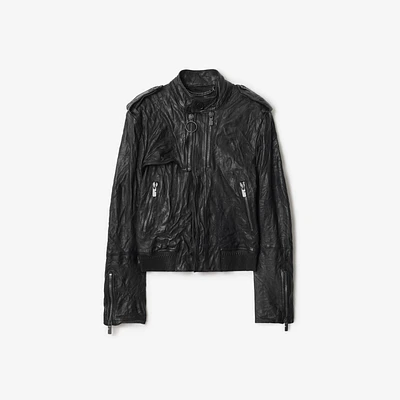 Leather Biker Jacket in Black - Women | Burberry® Official