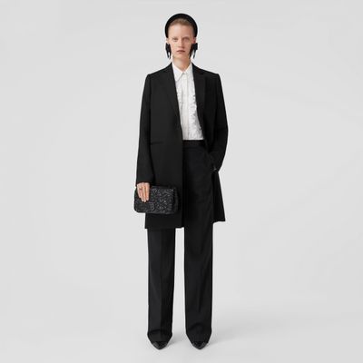 Wool Twill Tailored Coat Black - Women | Burberry® Official