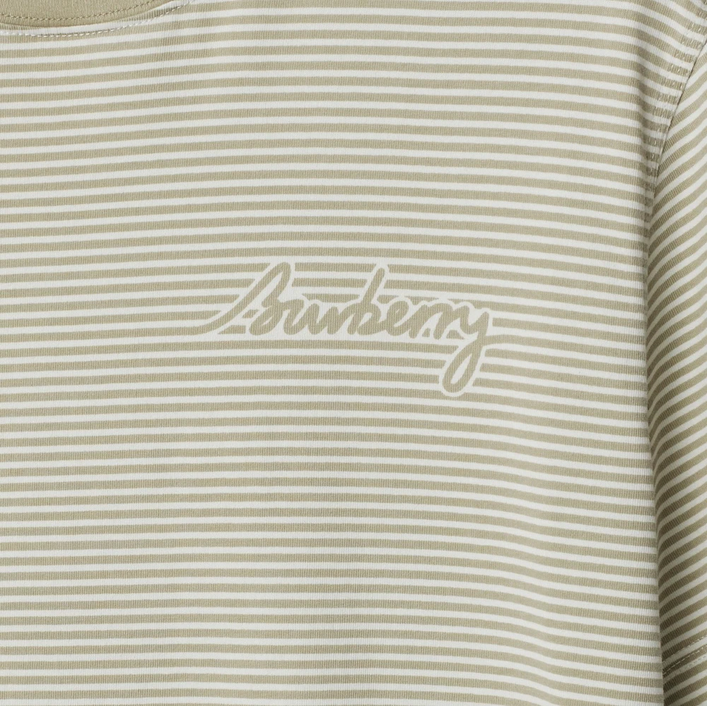 Striped Cotton T-shirt in Skylark - Men | Burberry® Official