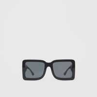 B Motif Square Frame Sunglasses in Black - Women | Burberry® Official