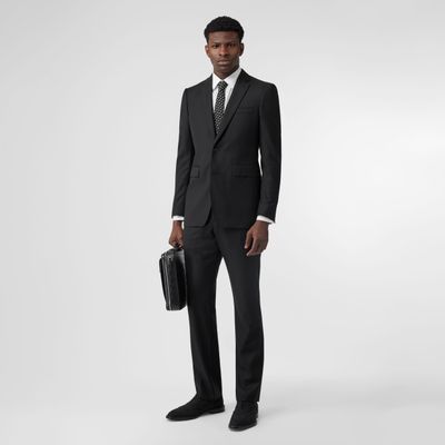 Classic Fit Wool Suit Black - Men | Burberry® Official