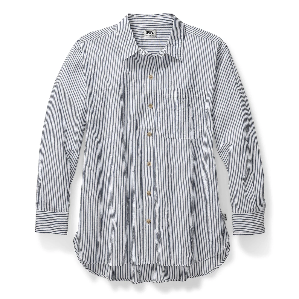 Travel Light Crinkle Cotton Long-Sleeve Shirt