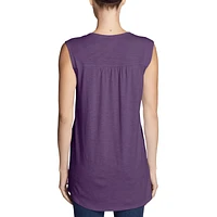 Gate Check Sleeveless Split-Neck Tunic