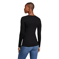 Essentials Ribbed Crew Long-Sleeve Shirt