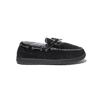 Shearling-Lined Moccasin Slippers